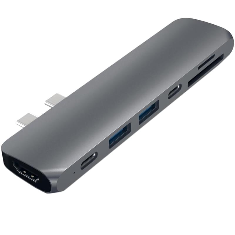 USB-хаб Satechi для Macbook Pro, HDMI, Thunderbolt 3, Type-C PD (87W), 2*USB 3.0, Серый (ST-CMBPM) - фото #1, Technodom.kz