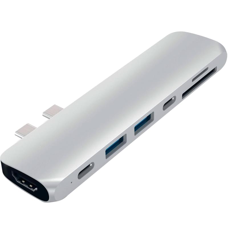 USB-хаб Satechi для Macbook Pro, HDMI, Thunderbolt 3, Type-C PD (87W), 2*USB 3.0, Серебро (ST-CMBPS) - фото #1, Technodom.kz