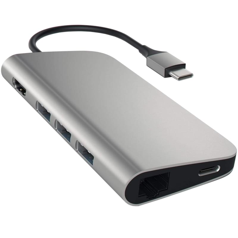 Мультипортовая док-станция Satechi, 8-в-1, Type-C, 4K HDMI, 3*USB, Ethernet RJ-45, Серый (ST-TCMAM) - фото #0, Technodom.kz