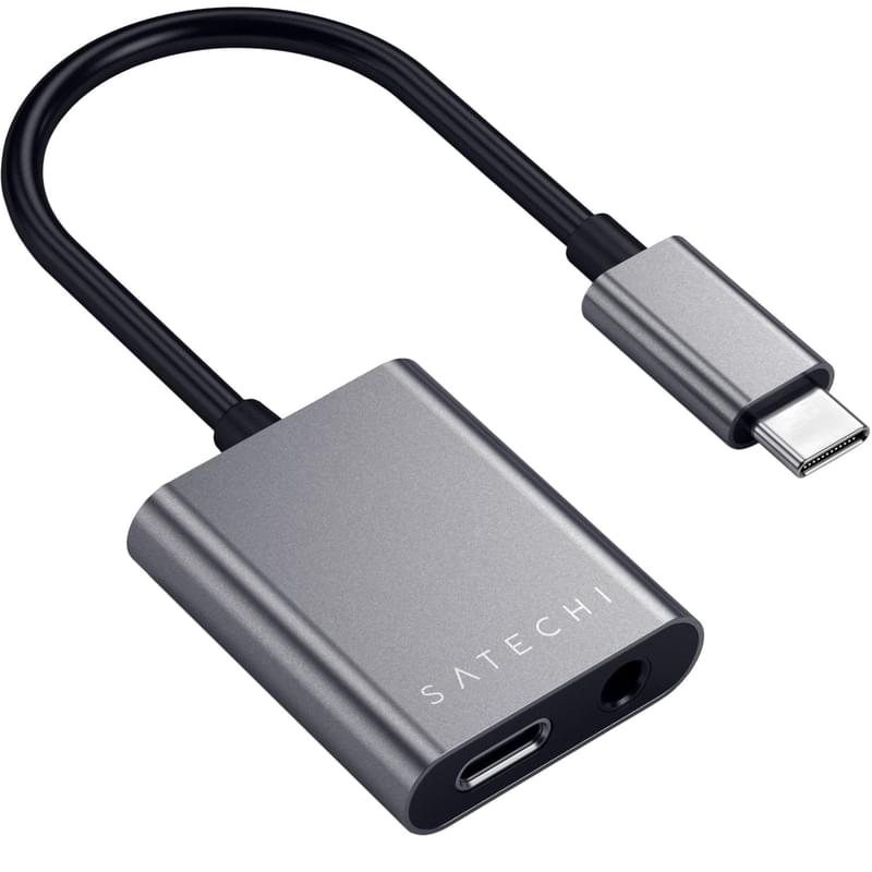 Адаптер Satechi, USB Type-C - 1*Type-C PD (87W), 1*3,5 мм для наушников (ST-TCACAM) - фото #4, Technodom.kz