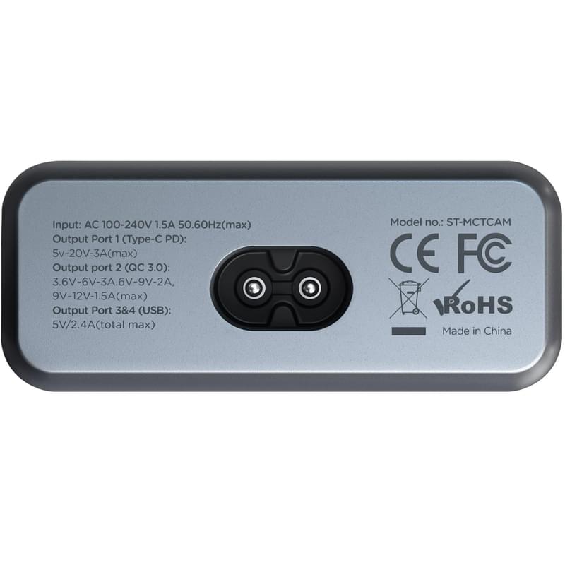 Сетевое зарядное устройство 3*USB QC 3.0, 1*USB Type-C 3A PD (60W), Satechi, Серый (ST-MCTCAM) - фото #6, Technodom.kz