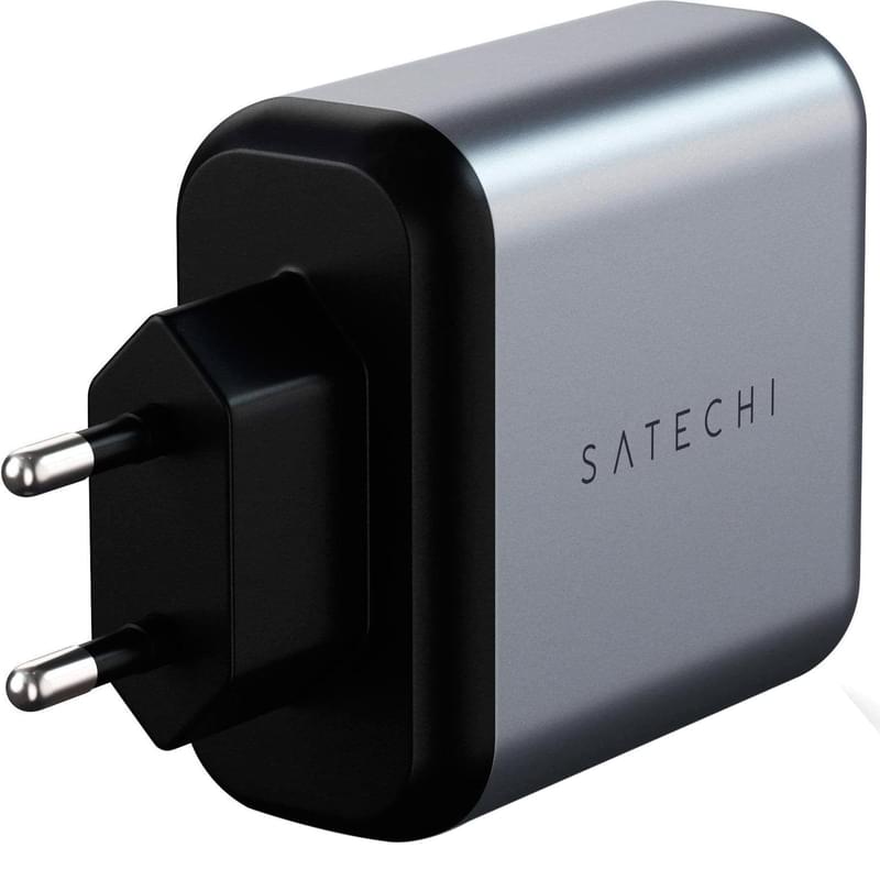 Сетевое зарядное устройство 1*USB 2.4A, 1*USB Type-C 3A PD (18W), Satechi, Серый (ST-MCCAM-EU) - фото #2, Technodom.kz