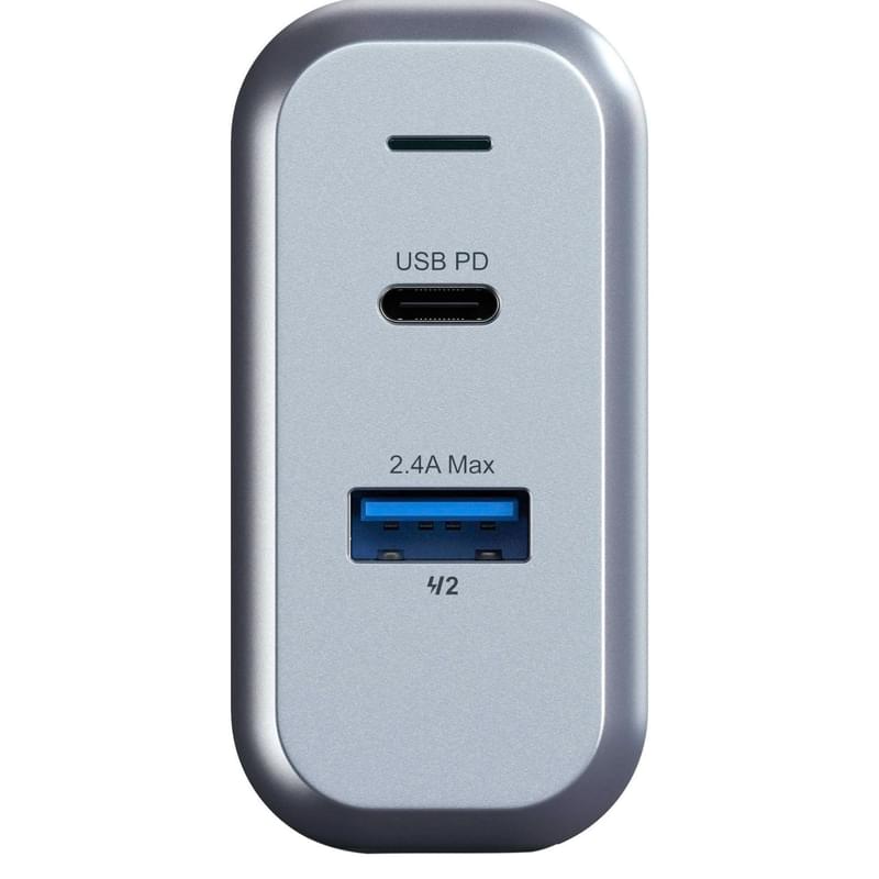 Сетевое зарядное устройство 1*USB 2.4A, 1*USB Type-C 3A PD (18W), Satechi, Серый (ST-MCCAM-EU) - фото #3, Technodom.kz