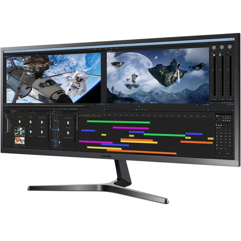 Монитор Игровой 34" Samsung LS34J550WQIXCI 3440x1440 16:9 VA 75ГЦ (2HDMI+DP) Black - фото #3, Technodom.kz