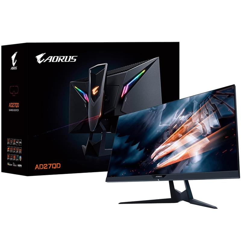 Монитор Игровой 27" Gigabyte AORUS AD27QD-EK 2560x1440 16:9 IPS 144ГЦ (2HDMI+DP) Black - фото #6, Technodom.kz