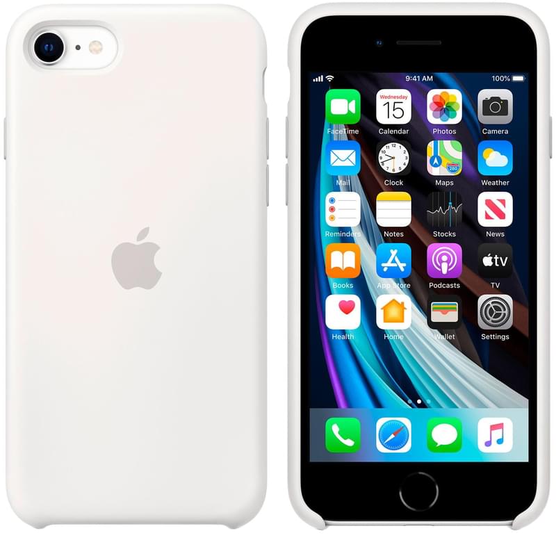 Чехол для iPhone SE (2020), Силикон, White (MXYJ2) - фото #5, Technodom.kz Чехол для iPhone SE (2020), Силикон, White (MXYJ2) - фото #5, Technodom.kz