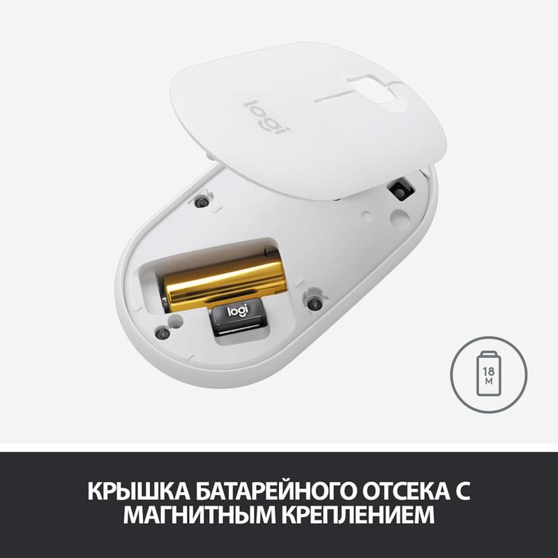 Мышка беспроводная USB/BT Logitech Pebble M350, Graphite - фото #7, Technodom.kz