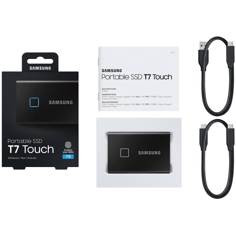 Внешний SSD 1.8" 1TB Samsung T7 Black, USB 3.1 (MU-PC1T0K/WW) - фото #7, Technodom.kz
