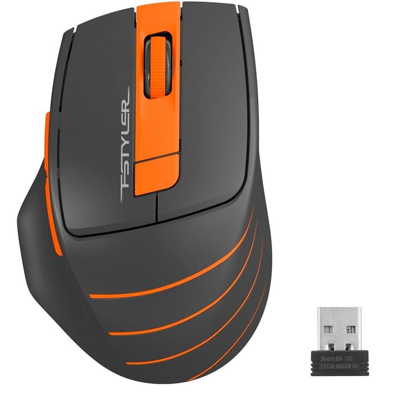 Мышка беспроводная USB A4tech Fstyler FG-30, Orange - фото #0, Technodom.kz