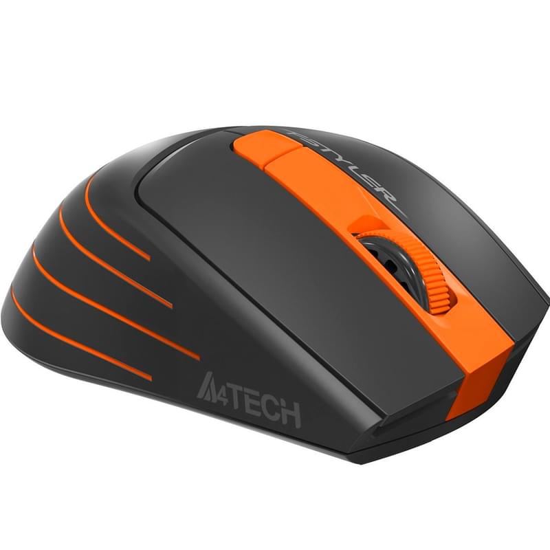 Мышка беспроводная USB A4tech Fstyler FG-30, Orange - фото #4, Technodom.kz