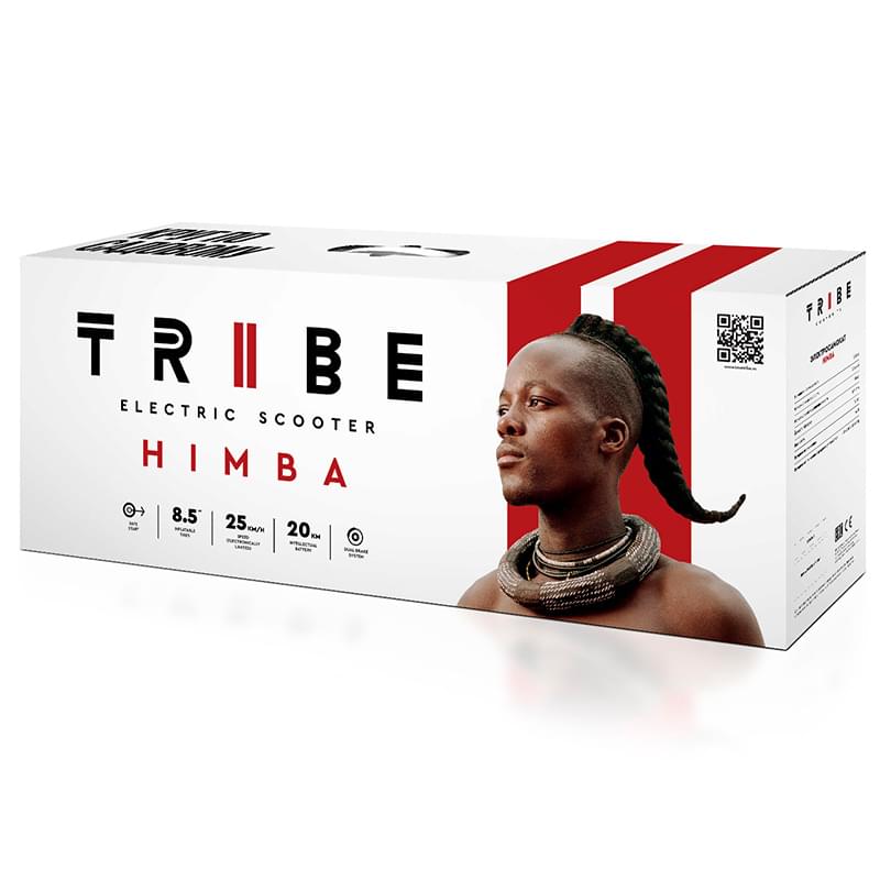 TRIBE HIMBA Электрлі өздігінен сырғанағыш (самокаты), 25 км/с, 120 кг-ға дейін, 20 км, Қара түсті - фото #8, Technodom.kz