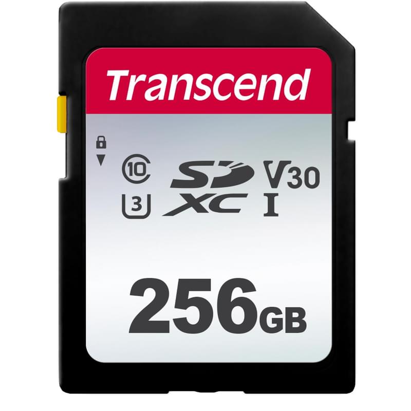 Карта памяти SD 256GB Transcend, TLC, UHS-I, U3, до 95MB/s (TS256GSDC300S) - фото #0, Technodom.kz