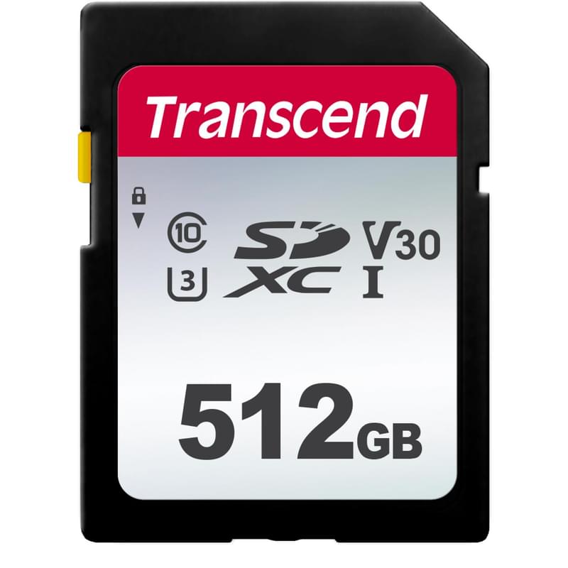 Карта памяти SD 512GB Transcend, TLC, UHS-I, U3, до 95MB/s (TS512GSDC300S) - фото #0, Technodom.kz