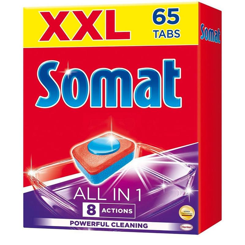 Таблетки для посудомоечных машин SOMAT все-в-1 (65шт) - фото #0, Technodom.kz
