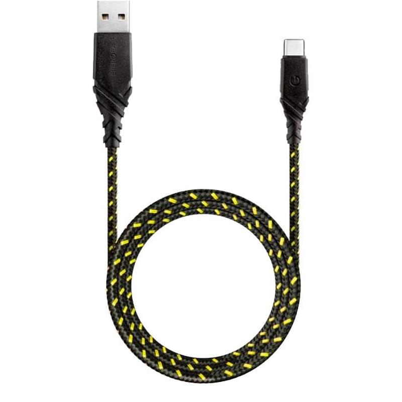 Кабель USB 2.0 - Type-C, DURAGLITZ, Energеa, 1.5м, Желтый (CBL-DG20CA-LIM150) - фото #0, Technodom.kz