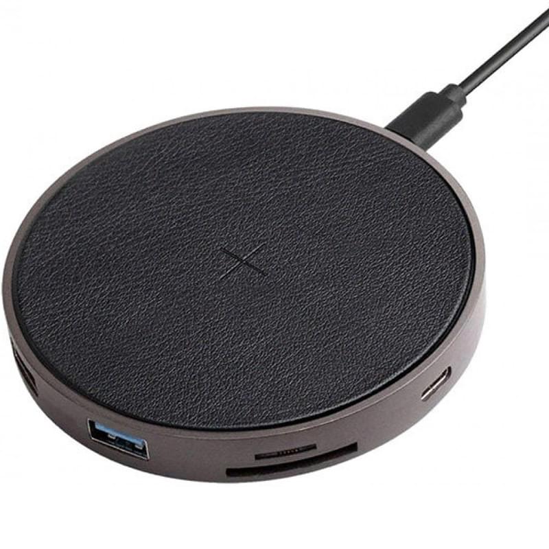 Беспроводное зарядное устройство 10W, HDMI, PD (60W), 3*USB 3.0, Energea, Черный (HUB-WIHUB-GUN) - фото #1, Technodom.kz