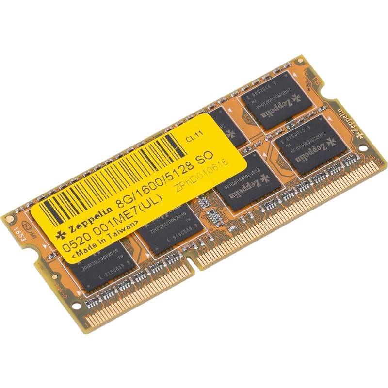 Оперативная память DDR3 SODIMM 8GB/1600MHz PC-12800 Zeppelin (Z 8G/1600/5128 SO) - фото #2, Technodom.kz