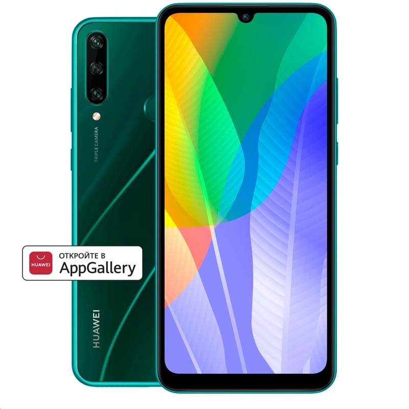Смартфон HUAWEI Y6p 3/64GB Emerald Green - фото #0, Technodom.kz