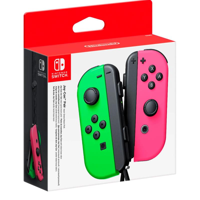 Джойстик беспроводной Nintendo Joy-Con Pair, Green/Neon Pink (45496430795) - фото #2, Technodom.kz