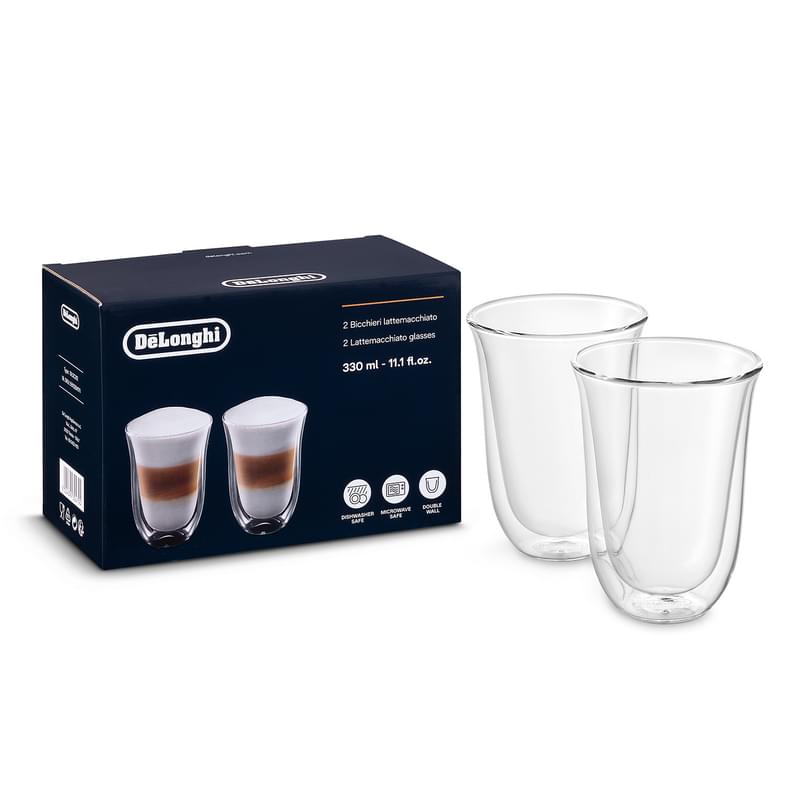 Набор чашек DeLonghi Latte Macchiato cups (2шт) - фото #3, Technodom.kz