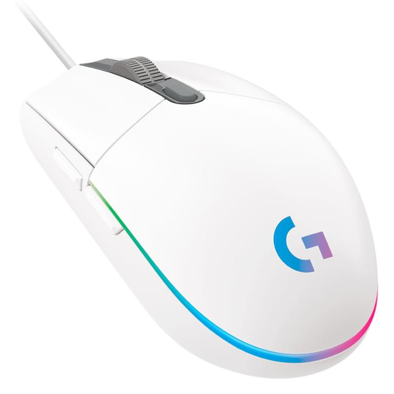 Сымды ойын тінтуірі USB Logitech G102 LIGHTSYNC, White - фото #1, Technodom.kz
