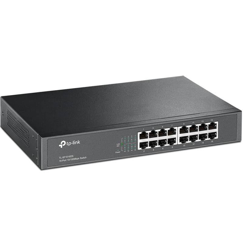 Настольный/Стоечный коммутатор, TP-Link TL-SF1016DS, 16 портов 10/100 Mbps (TL-SF1016DS) - фото #1, Technodom.kz