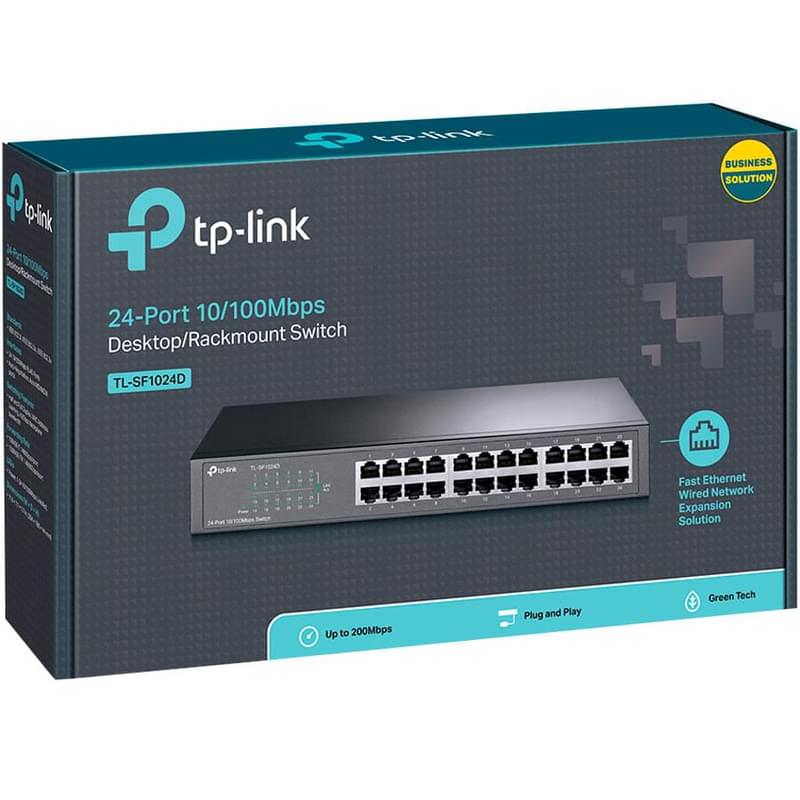Настольный/Стоечный коммутатор, TP-Link TL-SF1024D, 24 порта 10/100 Mbps (TL-SF1024D) - фото #3, Technodom.kz