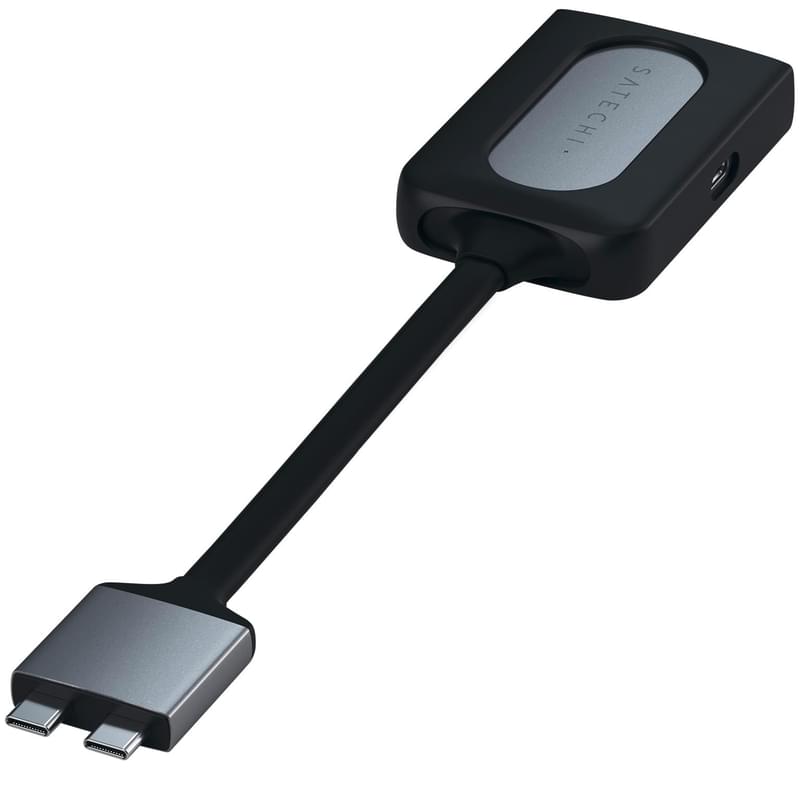 Адаптер Type-C Dual для Macbook, 1*Type-C PD (60W), 2*HDMI, Satechi, Серый (ST-TCDHAM) - фото #3, Technodom.kz
