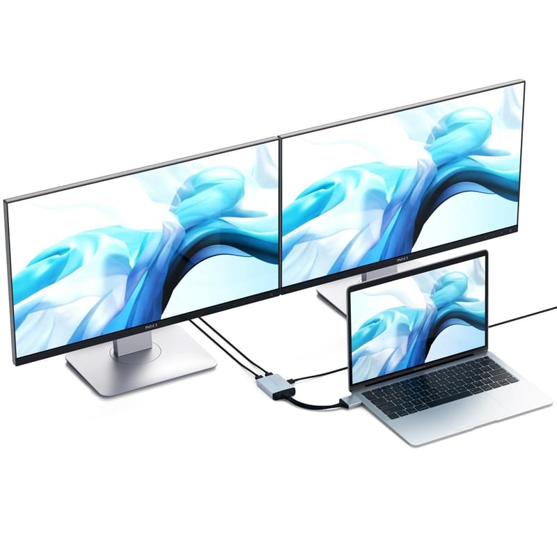Адаптер Type-C Dual для Macbook, 1*Type-C PD (60W), 2*HDMI, Satechi, Серебро (ST-TCDHAS) - фото #10, Technodom.kz Адаптер Type-C Dual для Macbook, 1*Type-C PD (60W), 2*HDMI, Satechi, Серебро (ST-TCDHAS) - фото #10, Technodom.kz