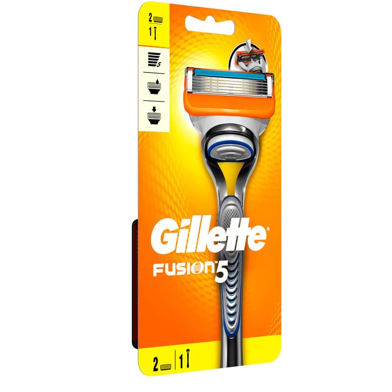 Бритва GILLETTE FUSION с 2 сменными кассетами - фото #1, Technodom.kz