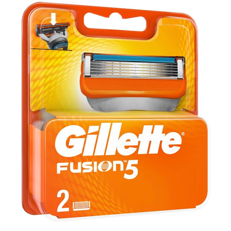 Сменные кассеты для бритвы Gillette Fusion 2шт - фото #1, Technodom.kz