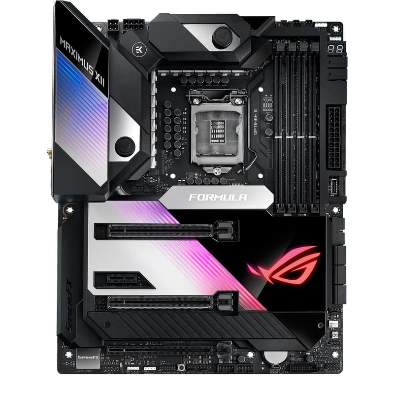 Материнская плата Asus ROG MAXIMUS XII FORMULA Z490 EKIII VRM L1200 4DDR4 PCI-E 3x16 1x1(Type-C) ATX - фото #0, Technodom.kz