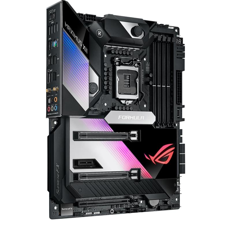 Материнская плата Asus ROG MAXIMUS XII FORMULA Z490 EKIII VRM L1200 4DDR4 PCI-E 3x16 1x1(Type-C) ATX - фото #1, Technodom.kz