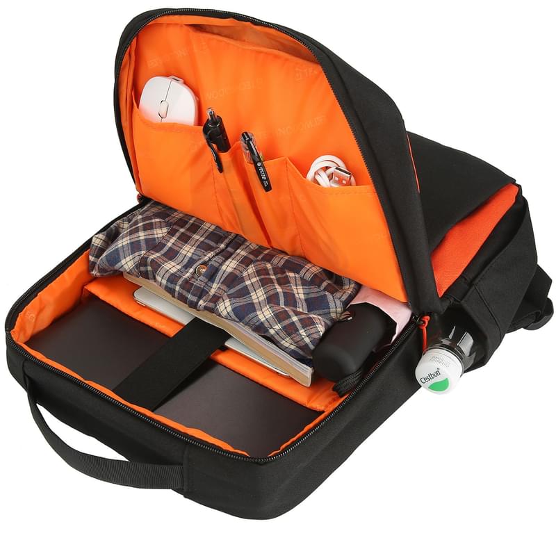 Рюкзак для ноутбука 15.6" Technodom, TD-005, Black/Orange (TD-005BO) - фото #2, Technodom.kz