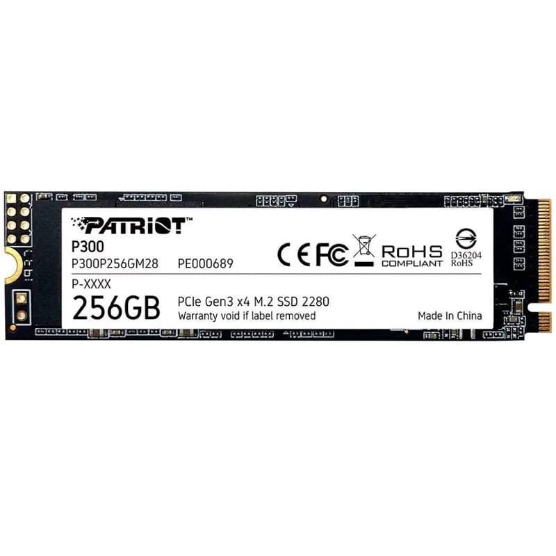 SSD Ішкі M.2 2280 256GB Patriot P300 PCIe 3.0 x4 3D TLC (P300P256GM28) - фото #0, Technodom.kz
