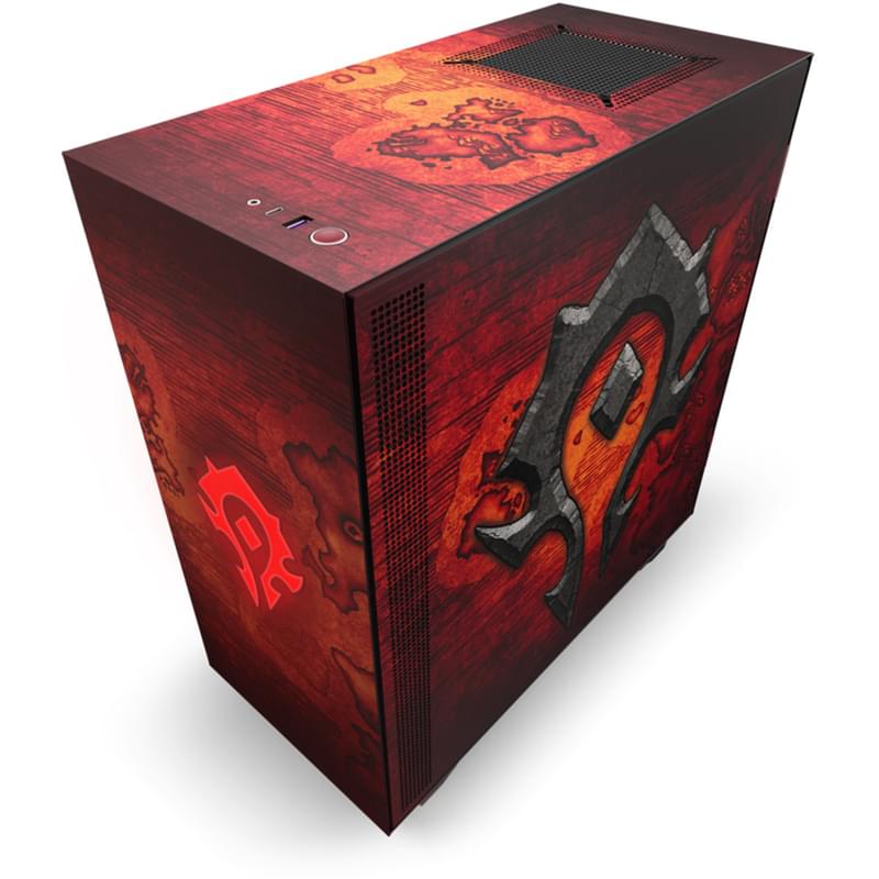 ПК корпус NZXT H510 World of Warcraft - WoW Horde limited edition MidTowerr, window, ATX (CA-H510B-WH) - фото #2, Technodom.kz