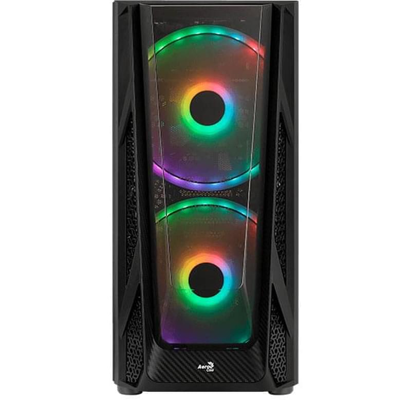 ПК корпус Aerocool NightHawk Duo MidTower, window, Black EATX (ACCM-PB20033.11) - фото #2, Technodom.kz