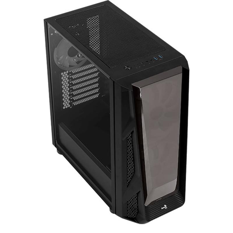ПК корпус Aerocool NightHawk Duo MidTower, window, Black EATX (ACCM-PB20033.11) - фото #5, Technodom.kz