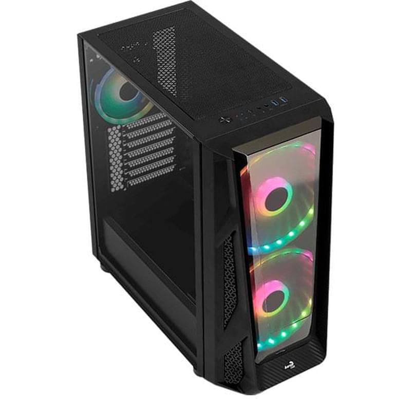 ПК корпус Aerocool NightHawk Duo MidTower, window, Black EATX (ACCM-PB20033.11) - фото #4, Technodom.kz