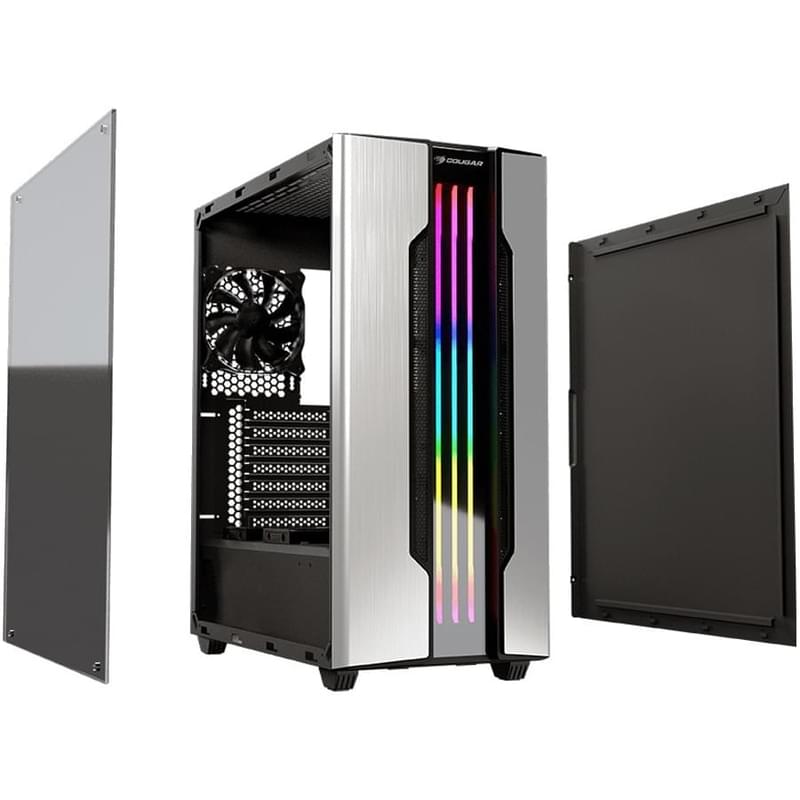 ПК корпус Cougar Gemini S Silver MidTower, window, ATX (385BMB0.0002) - фото #5, Technodom.kz