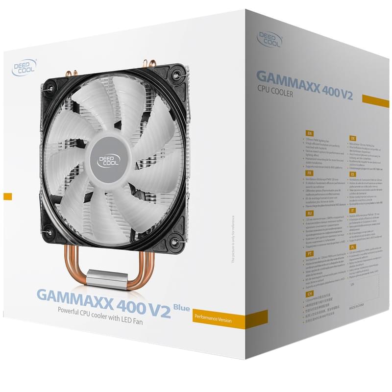 Кулер для CPU Deepcool GAMMAXX 400 V2 BLUE (DP-MCH4-GMX400V2-BL) - фото #8, Technodom.kz