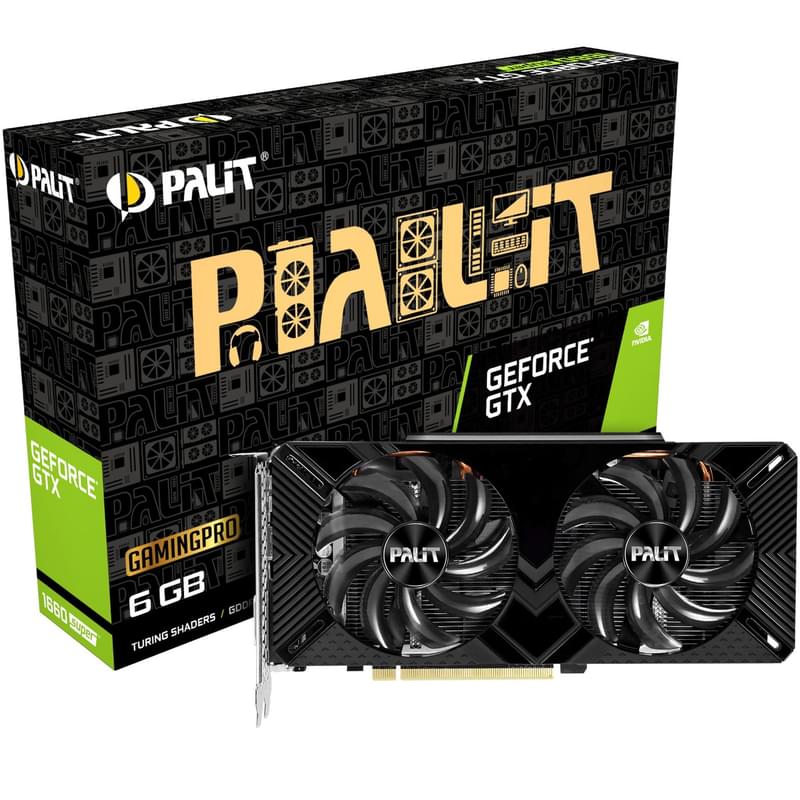 Видеокарта Palit GTX 1660 SUPER GP 6GB 192bit/G6 (HDMI+DP+DVI-D) (NE6166S018J9-1160A) - фото #8, Technodom.kz