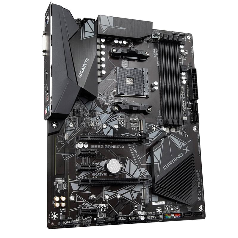 Материнская плата Gigabyte B550 GAMING X AM4 4DDR4 PCI-E 2x16 3x1 (HDMI+DVI-D) ATX - фото #1, Technodom.kz