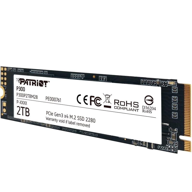 Внутренний SSD M.2 2TB Patriot P300 PCIe 3.0x4 NVMe 3D TLC (P300P2TBM28) - фото #2, Technodom.kz