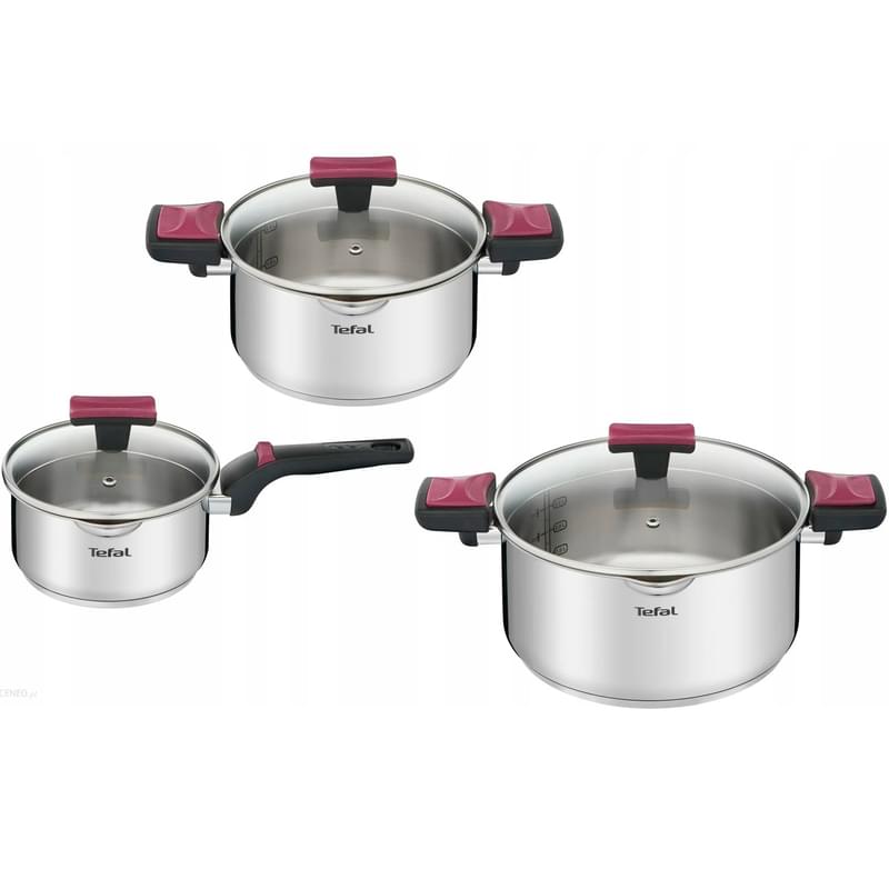 Набор посуды 6 пр. Cook&Clip Tefal G723S674 - фото #0, Technodom.kz