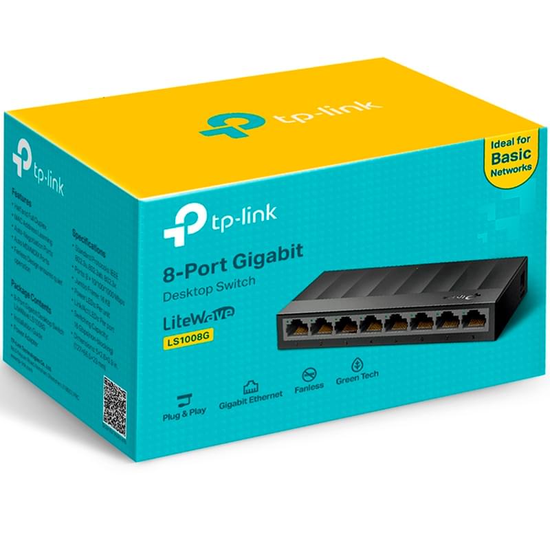 Коммутатор TP-Link LS1008G - фото #1, Technodom.kz Коммутатор TP-Link LS1008G - фото #1, Technodom.kz