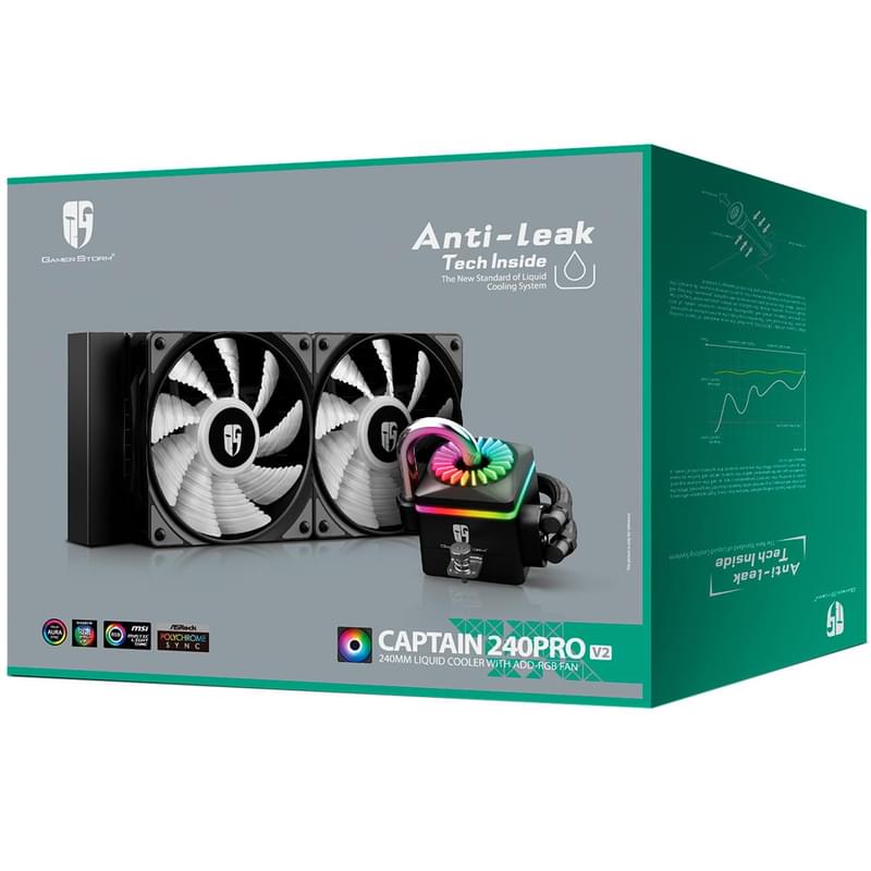 Система жидкостного охлаждения для CPU Deepcool CAPTAIN 240 PRO V2 (DP-GS-H12AR-CT240PV2) - фото #5, Technodom.kz