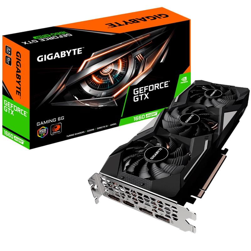 Видеокарта Gigabyte GTX 1660 SUPER GAMING 6GB 192bit/G6 (HDMI+3DP) (GV-N166SGAMING-6GD) - фото #8, Technodom.kz