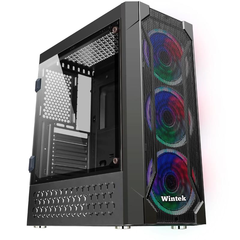 ПК корпус Wintek Rainbow K106 TG MidTower, window, Black ATX (K106 TG) - фото #0, Technodom.kz
