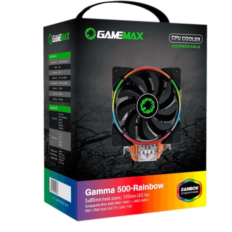 Кулер для CPU GameMax Gamma 500-Rainbow - фото #2, Technodom.kz